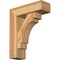 Ekena Millwork Merced Block Rough Sawn Bracket w/ Offset Brace, Western Red Cedar, 6"W x 18"D x 22"H BKT0604X18X22MRC05RWR - alternate 1